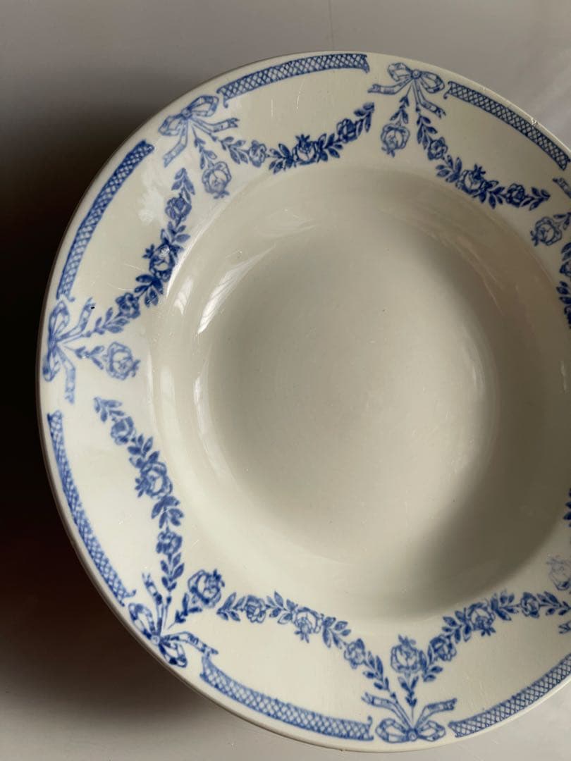 リボンとばらのガーランド深皿2枚セット