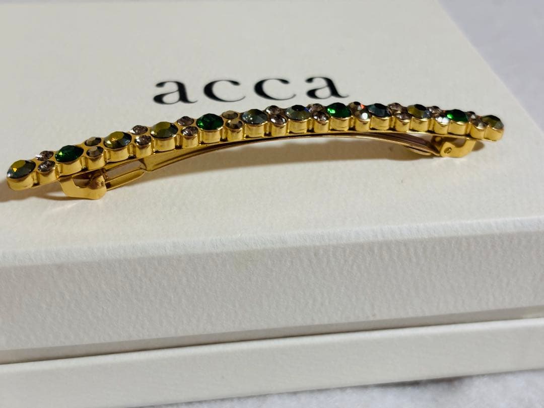 【レア/極美品】アッカ acca クリップ バレッタ グリーン