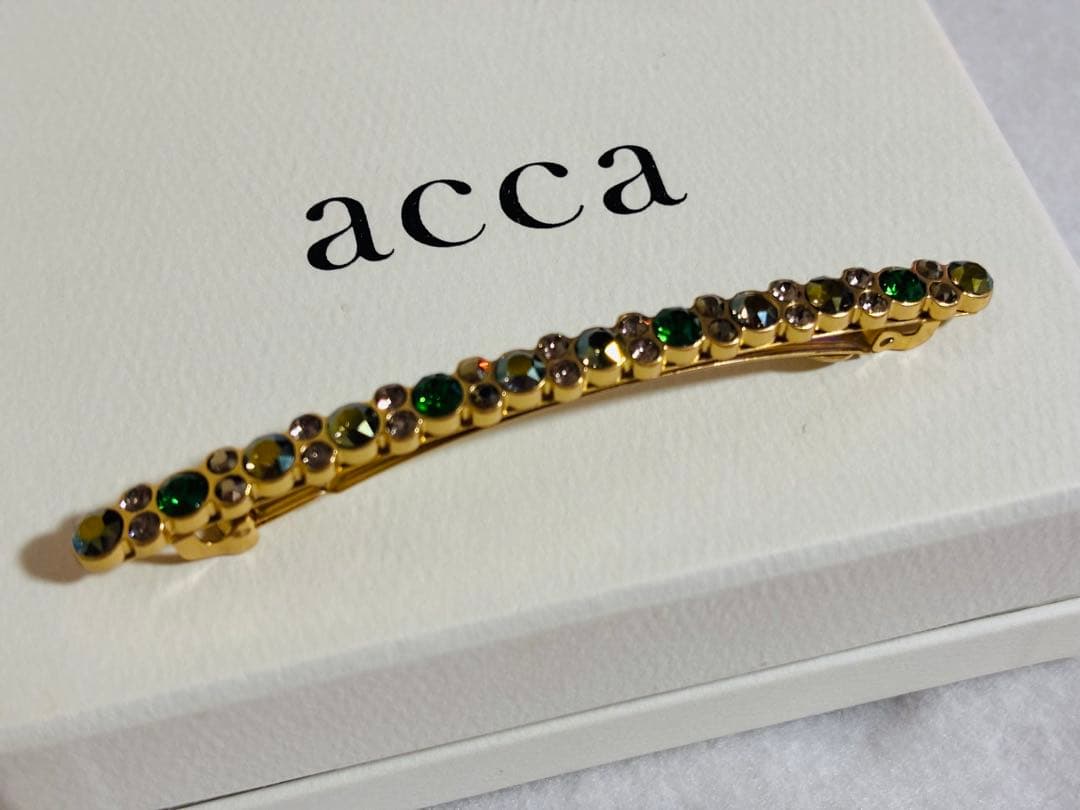 【レア/極美品】アッカ acca クリップ バレッタ グリーン