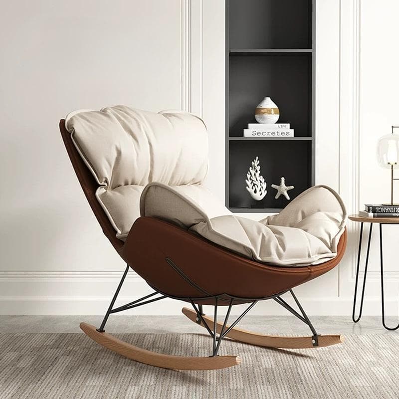 クリーム色ロッキングチェア訳あり品 写真をご確認 SF15-08