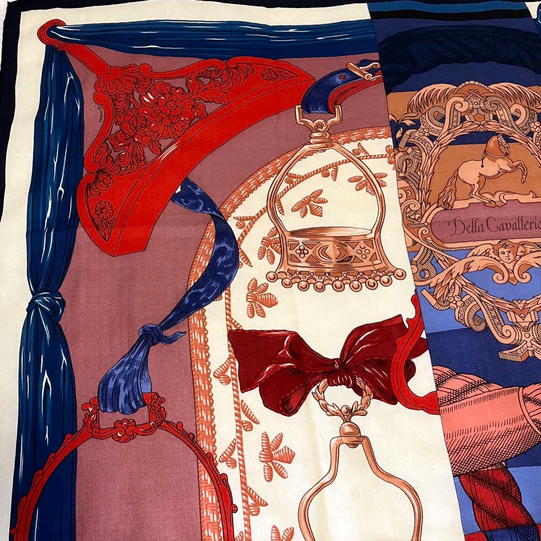 希少✨良品✨HERMES カレジェアン スカーフ カシシル カシミヤ 140 鎧