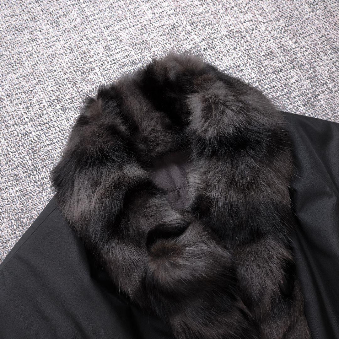 2way　シルク　ロシアンリス　中綿入り　ロングコート　未使用に近い美品