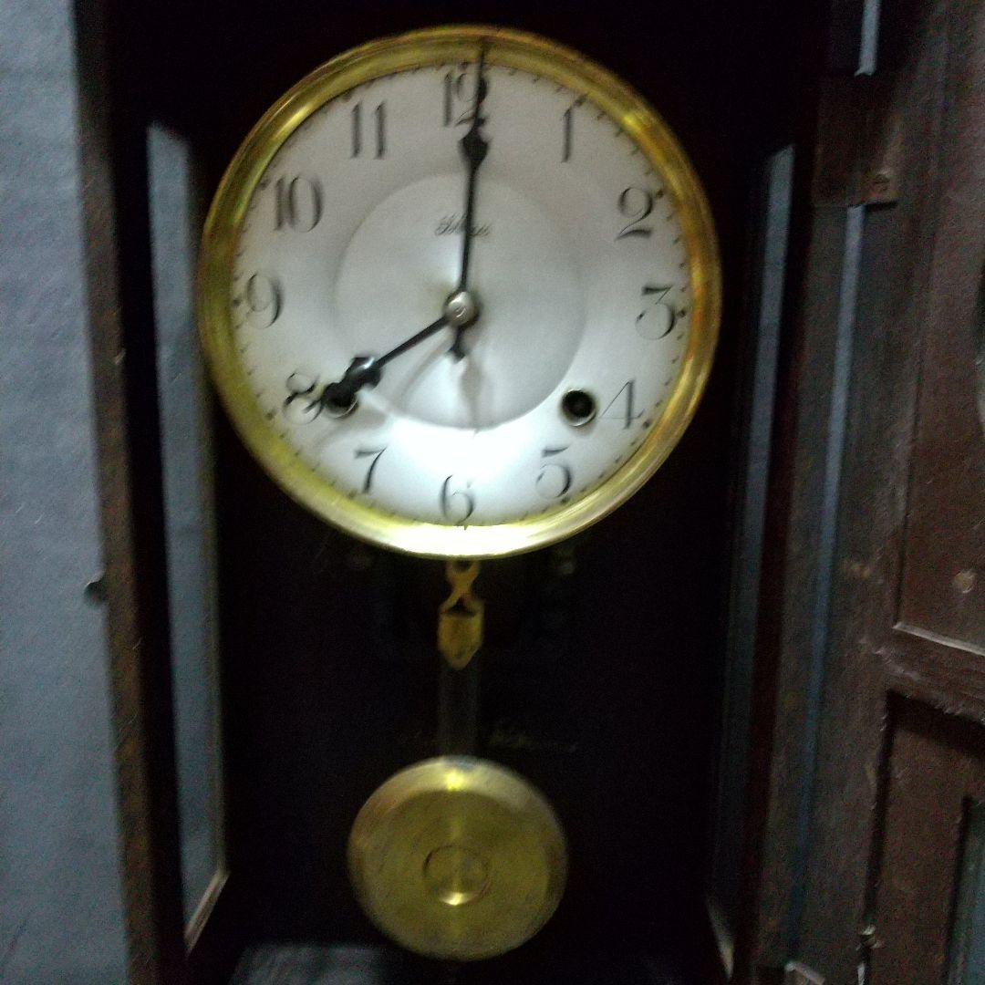 昭和レトロ 柱時計 振り子時計 高さ56cm 稼働品 状態良好