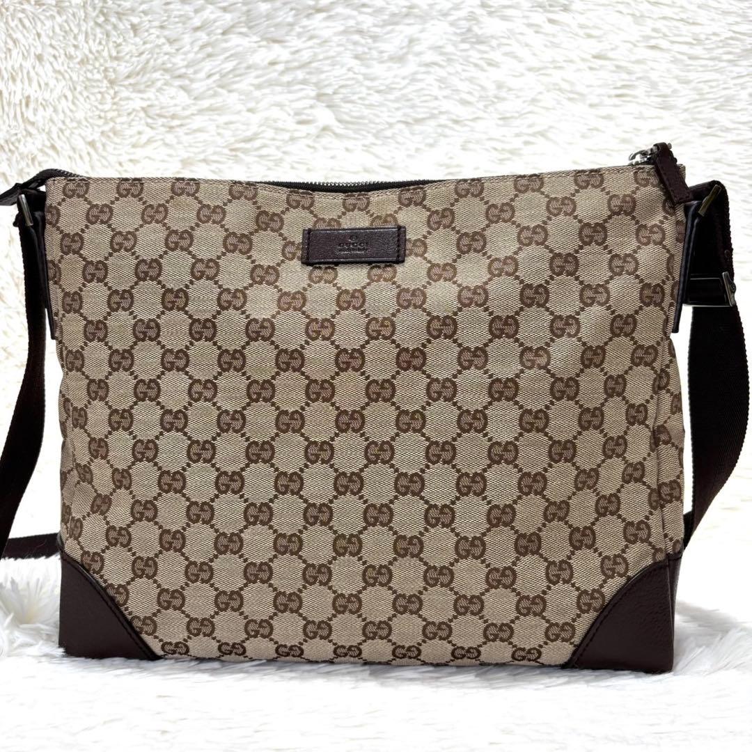 ね*迎様 【極美品】グッチ ショルダーバッグ GGスプリーム 斜め掛け A4 ロ