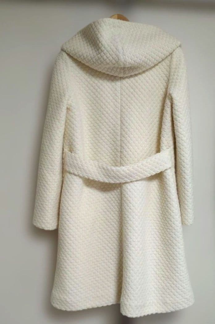 EPoca フード付きロングコート アイボリー