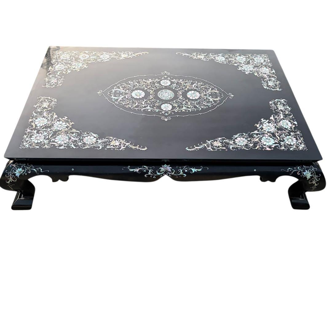 美品 最高級 螺鈿細工 座卓 座敷机 ローテーブル リビングテーブル 中国 韓国
