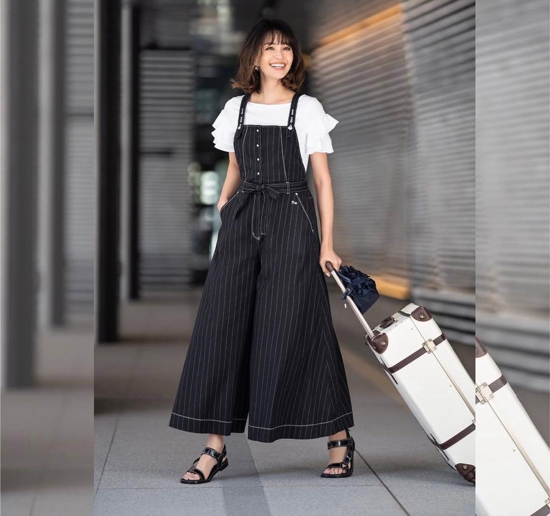 エムズグレイシー ストライプオーバーオール・サロペット