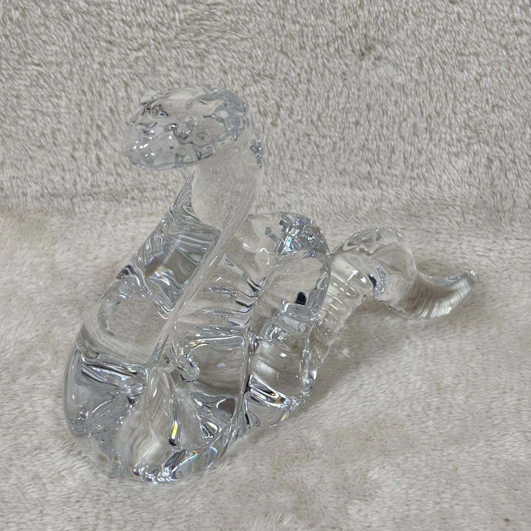 【美品】Baccarat バカラ 置物 インテリア ヘビ へび 蛇