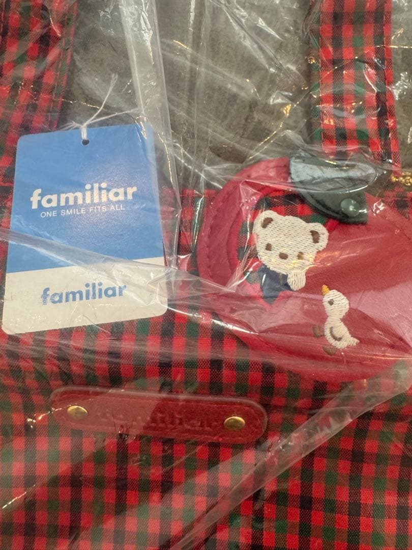 ファミリアfamiliar トートバッグ　red