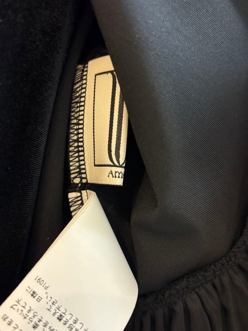Ameri ブラックベロアロングドレス Sサイズ 新品