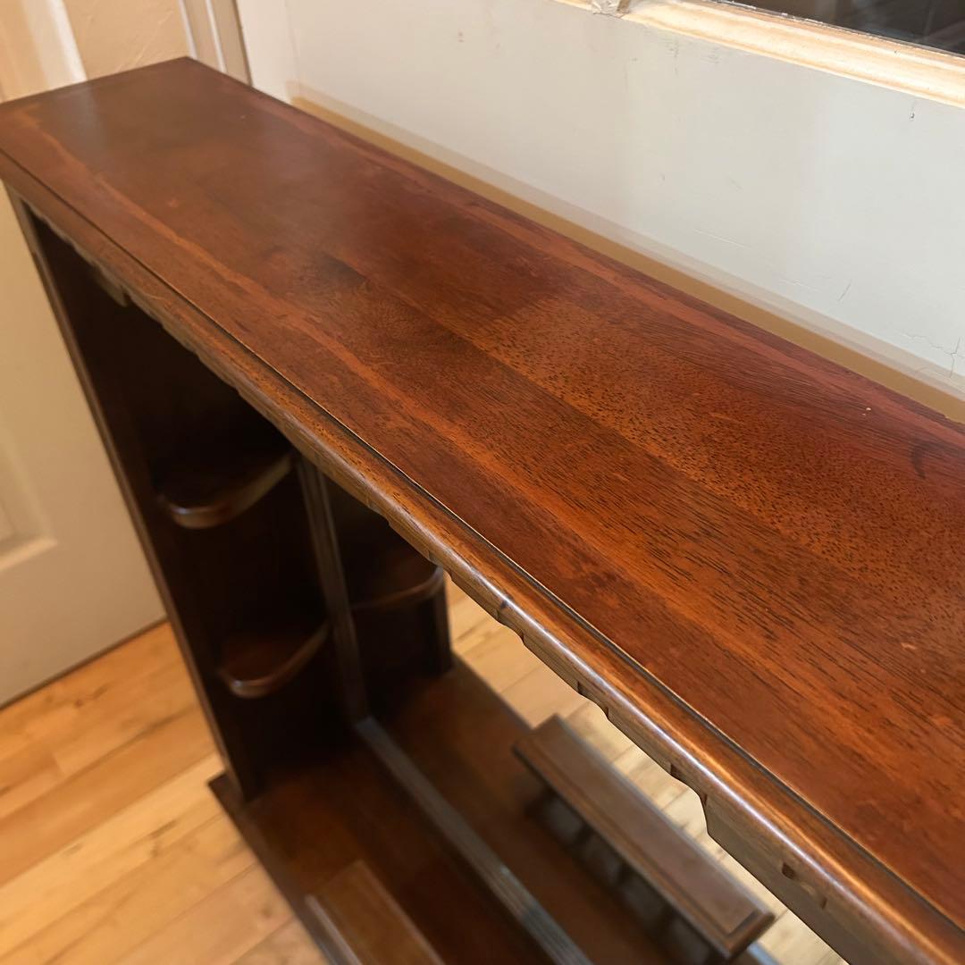 ☆シャドーボックス☆ ビンテージ 無垢材　木製　ミラー　鏡　ウォールミラー