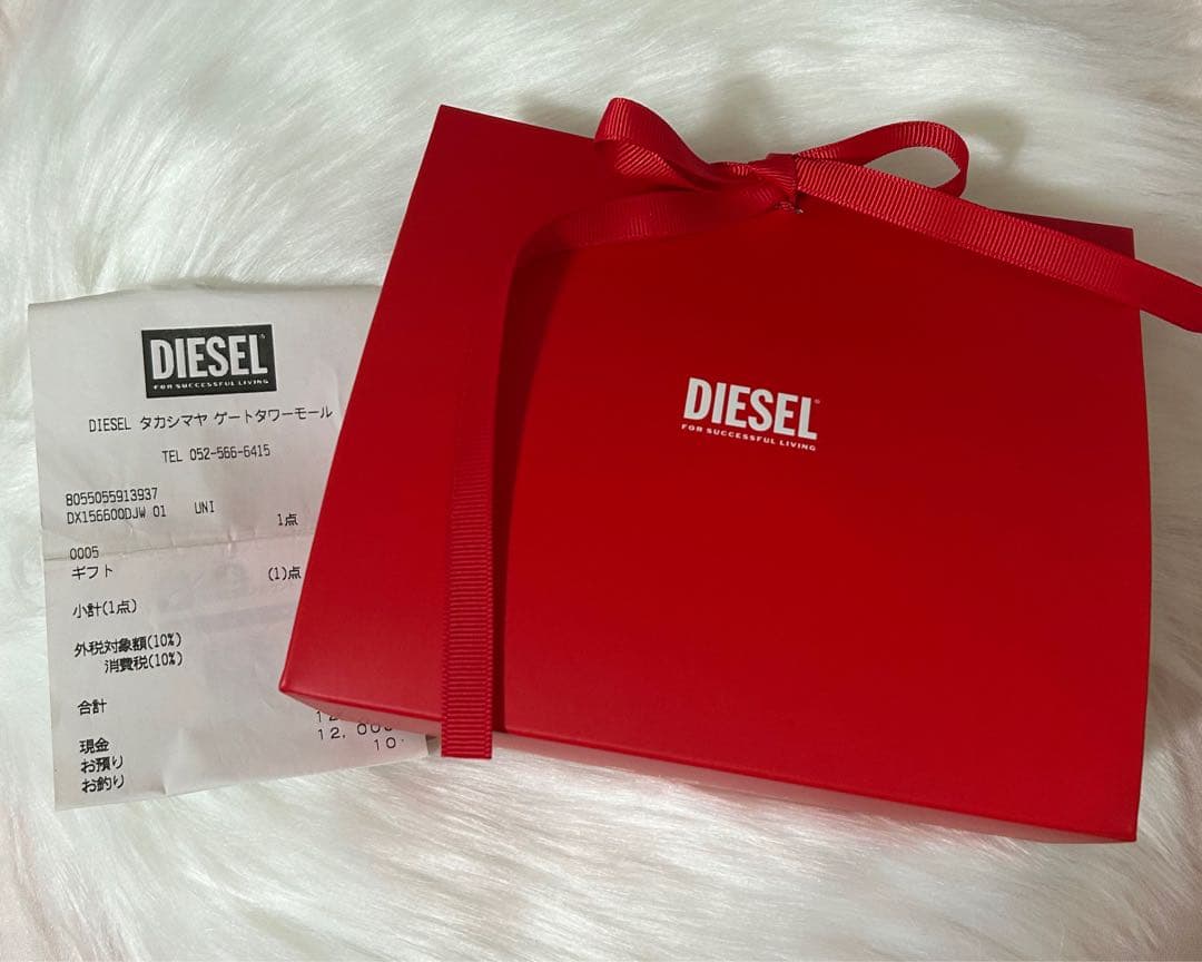DIESEL フープピアス（片耳） ゴールド 箱付き