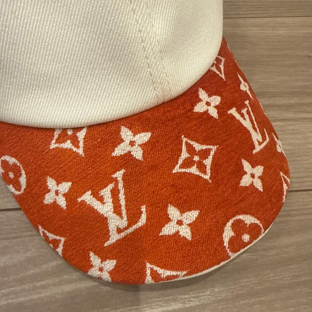 Louis Vuitton ベースボールキャップ ホワイト/オレンジ