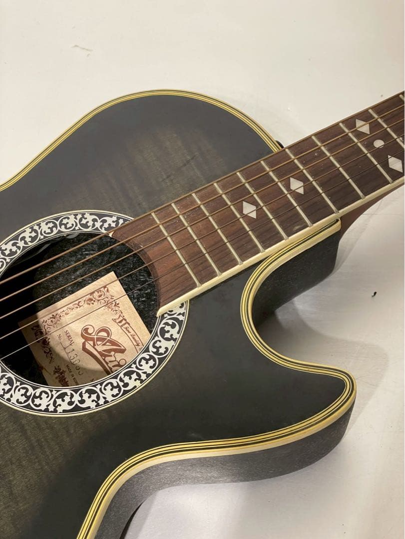 ウラン Aria AMB-35S エレアコ ギター 希少 サイン入り