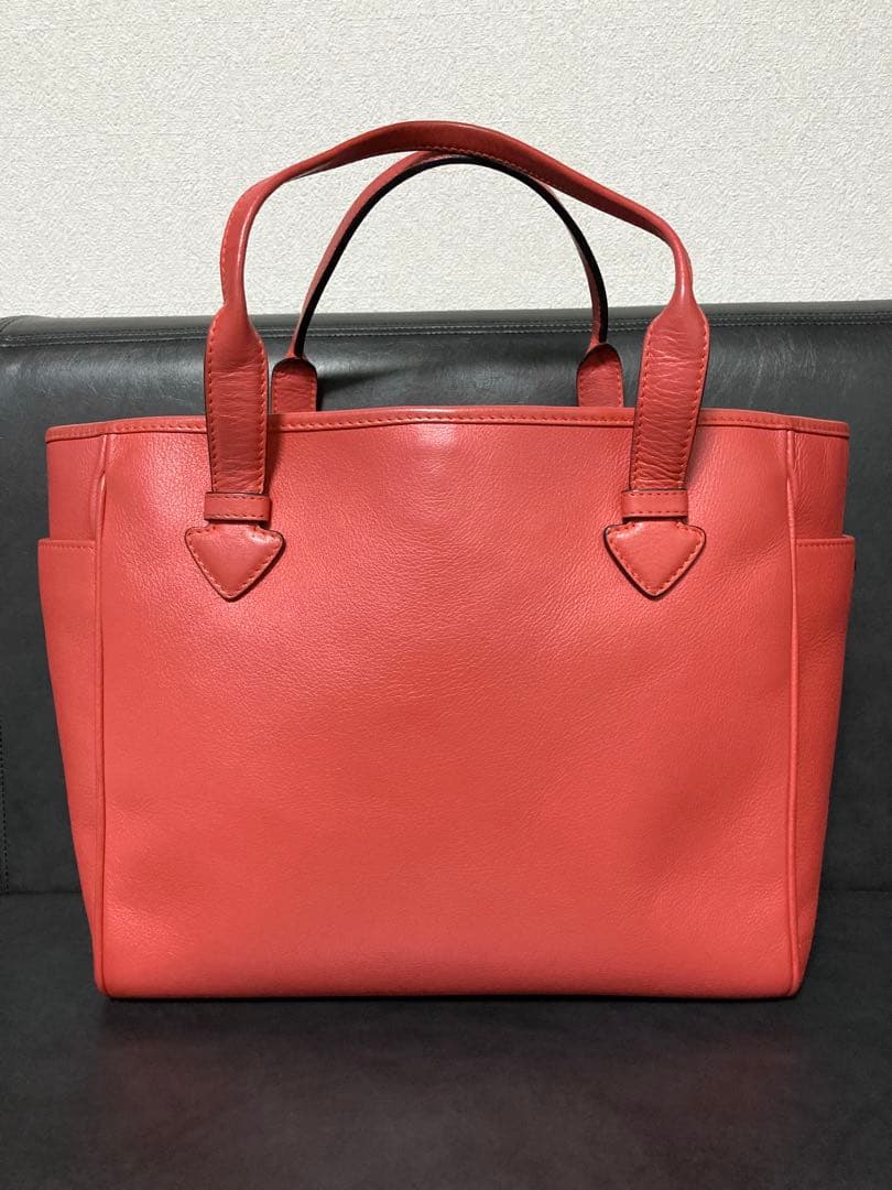 極美品⭐︎ ロエベ　ヘリテージ トート　レザー　ハンド　オレンジ系