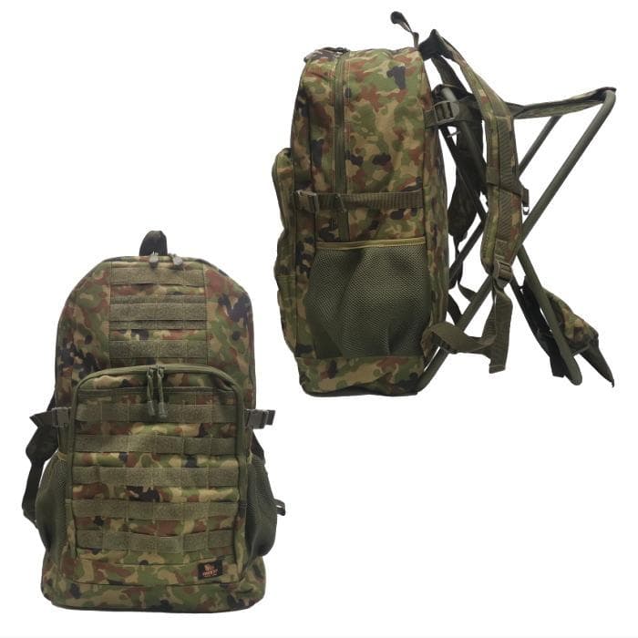 陸上自衛隊　迷彩　スツール　デイパック　リュック　№H1704　☆