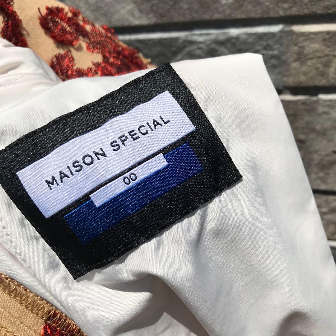 メゾンスペシャル　セットアップ　0　ベージュ　ジャガード　花柄