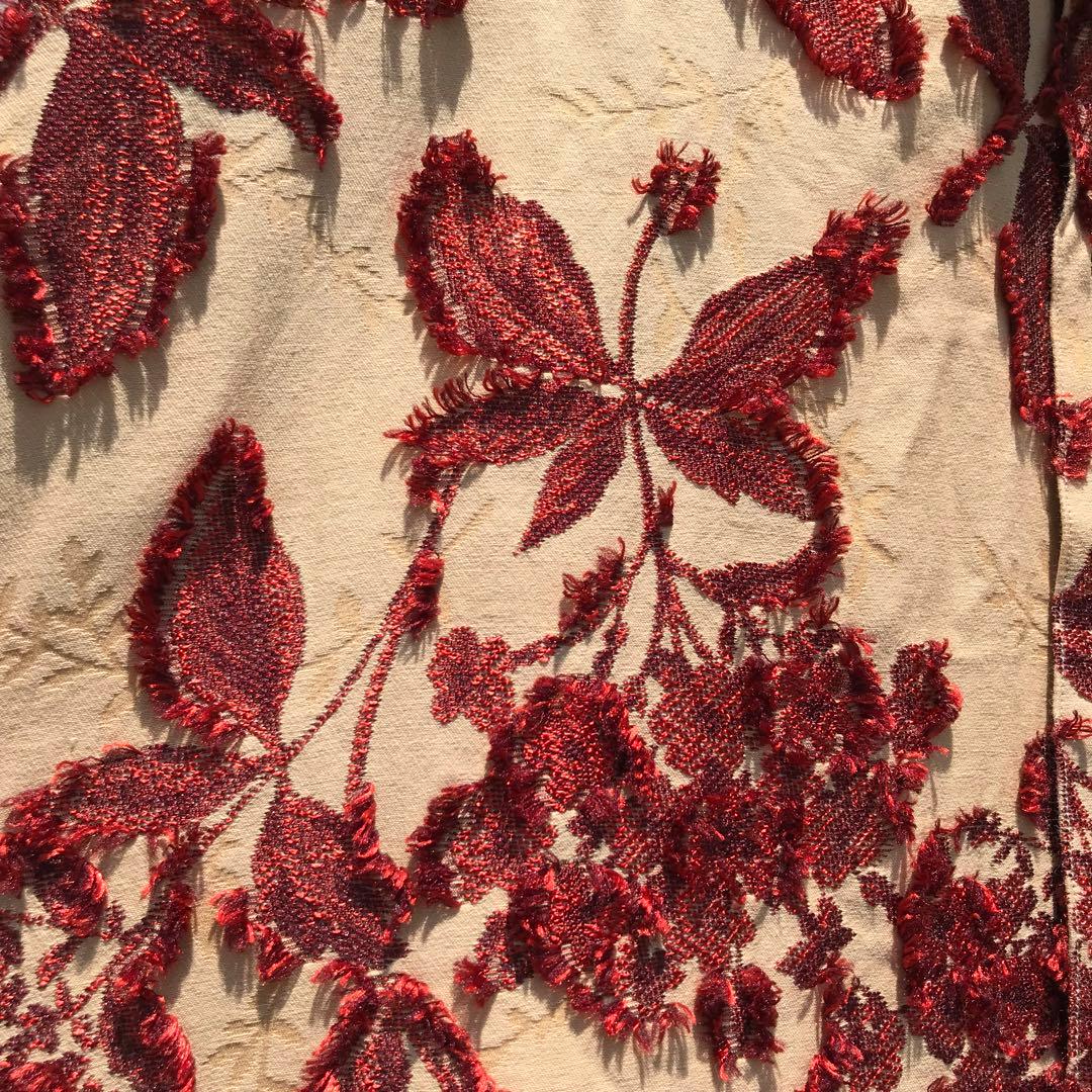 メゾンスペシャル　セットアップ　0　ベージュ　ジャガード　花柄