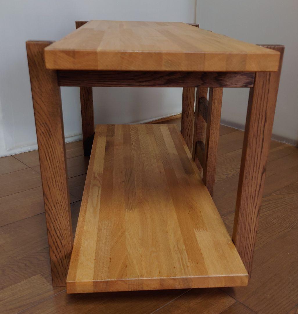 台　飾り棚　棚　オープンシェルフ　天然杢楢無垢材材　自然オイル手塗り塗装１台製作