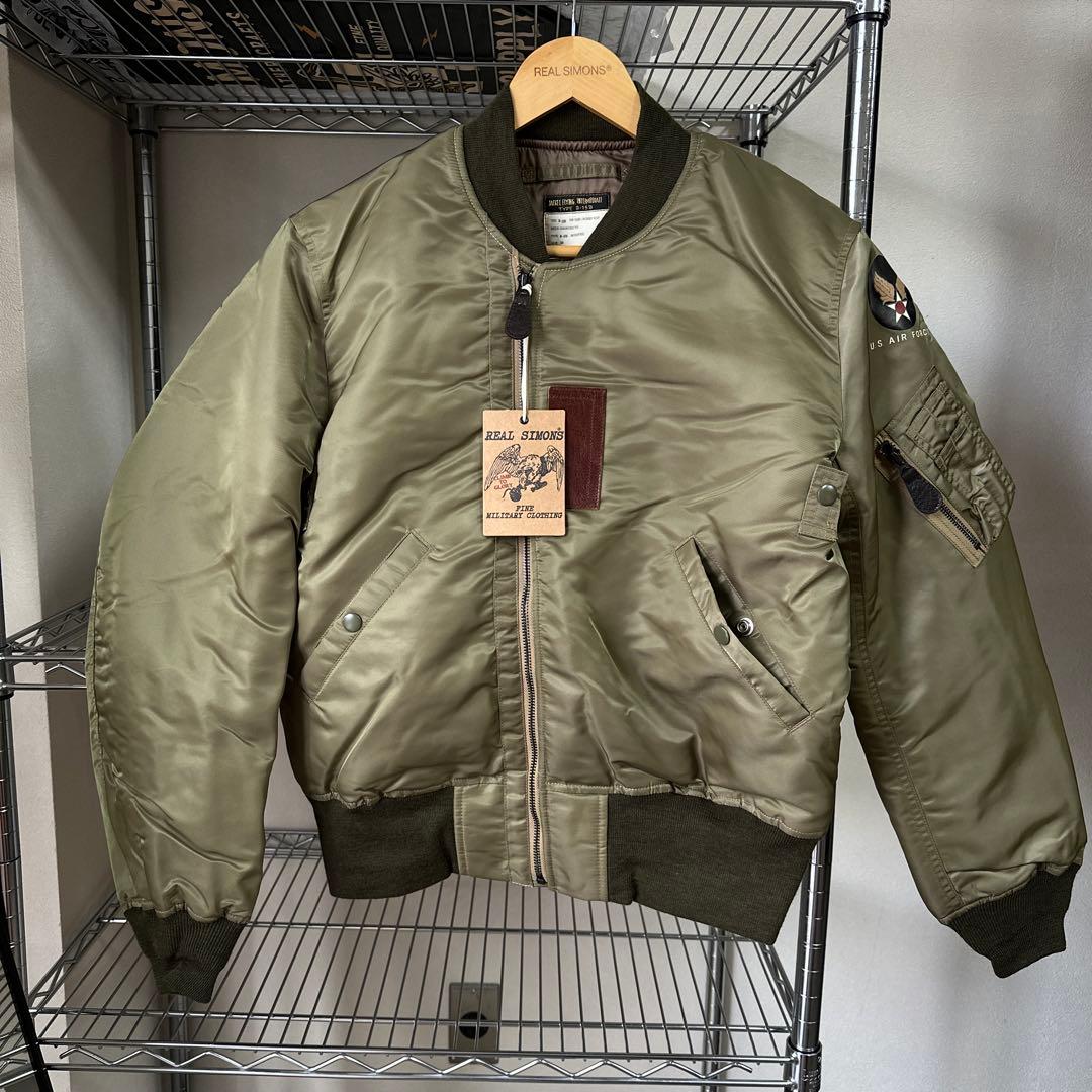 希少 B-15B MOD 復刻 MA-1 馬革×ムートン 襟ファー 38（M）