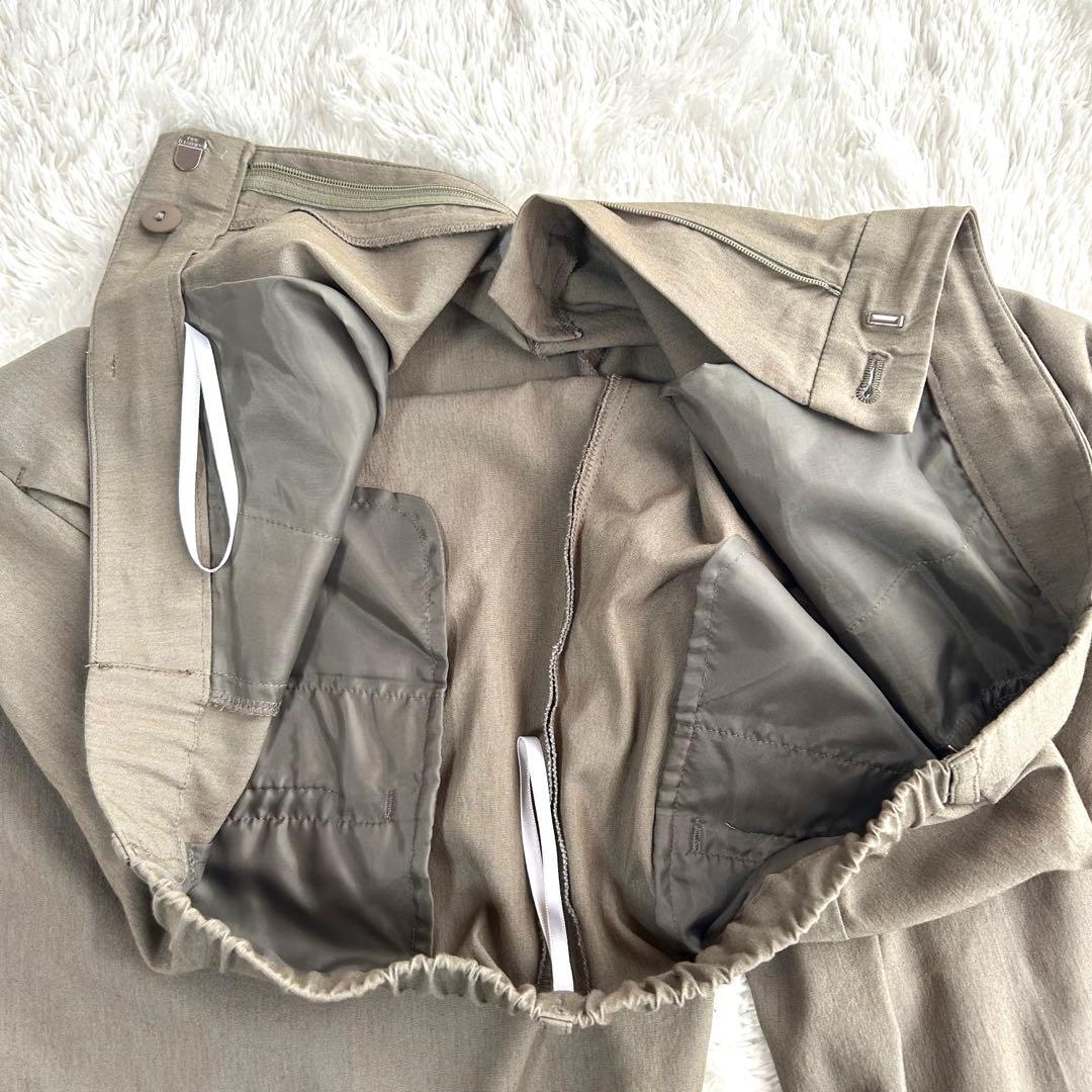 大きいサイズ✨インディヴィ　スーツ　セットアップ　リネン混　家で洗える