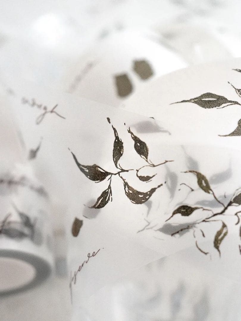 leaves　霧面PETマスキングテープ　マステ