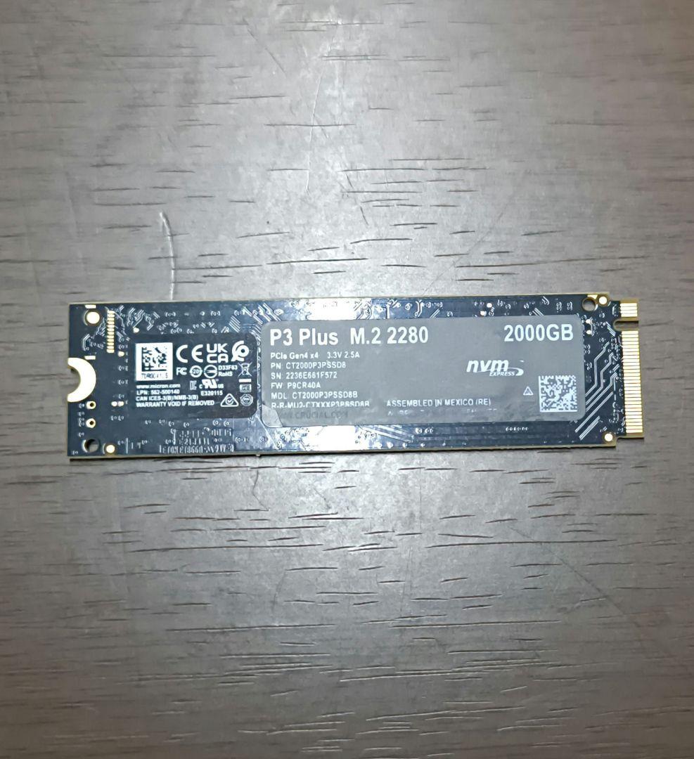 内蔵型SSD crucial P3 Plus M.2 2280 2TB SSD