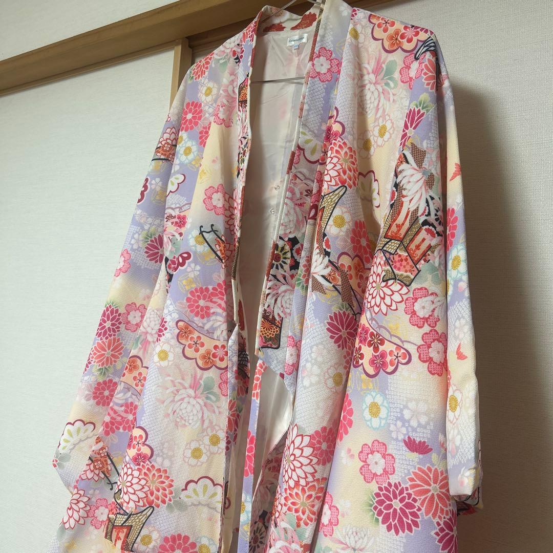 キャサリンコテージ簡単袴セット【いにしえ華車藤✕紺袴】他