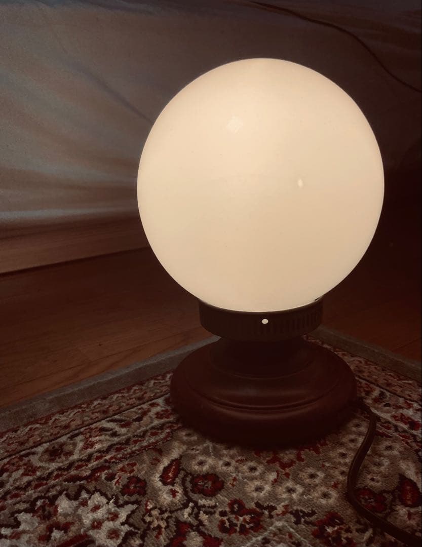 【値下げしました】ヴィンテージ フロアスタンド ランプ 球形ガラスシェード 照明