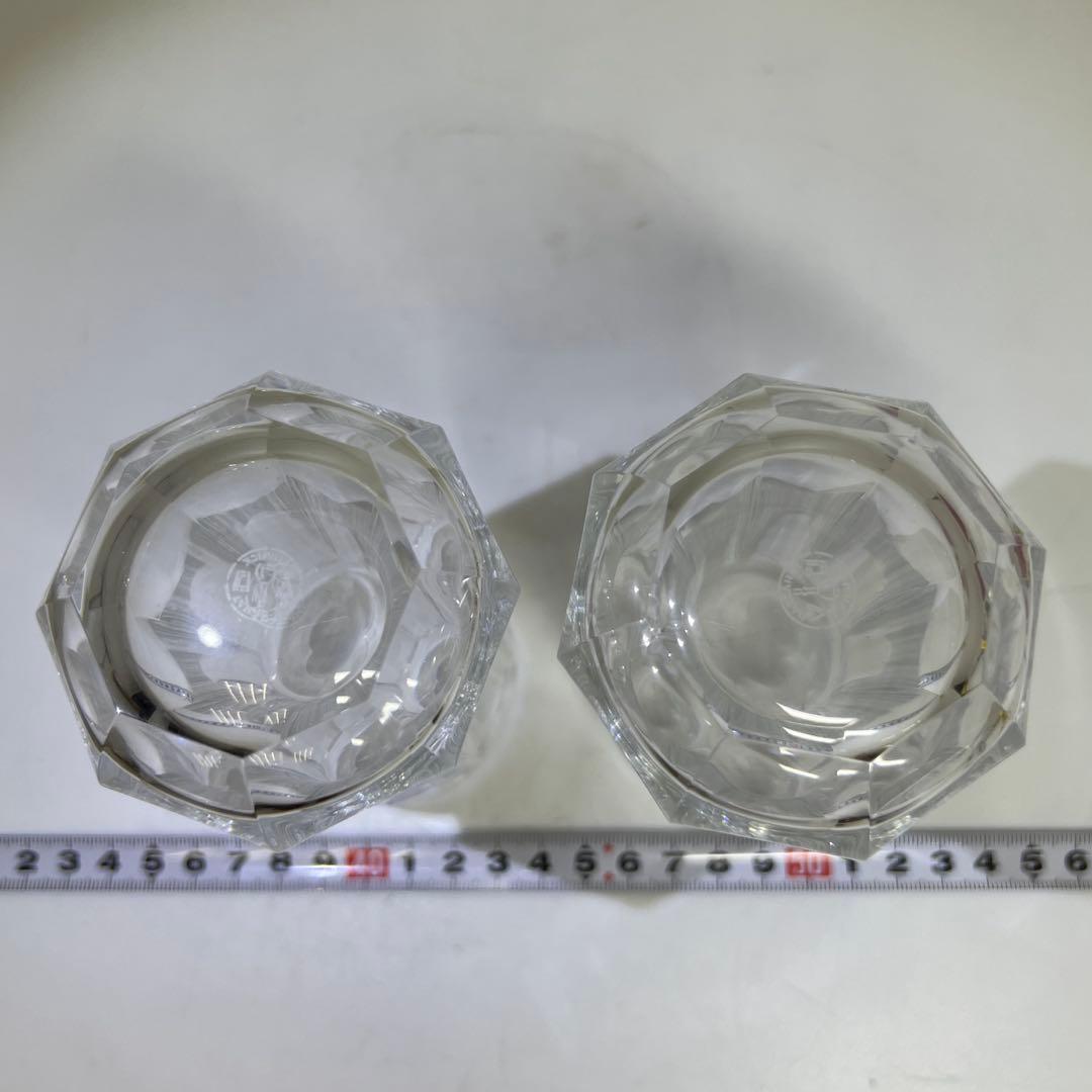 バカラ　アルクール一対　高さ14㎝　東里7-1015②