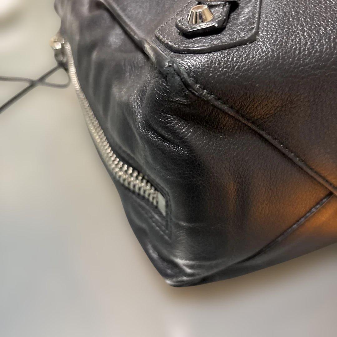 バレンシアガ　ペーパーバッグ　ブラック　ミディアム