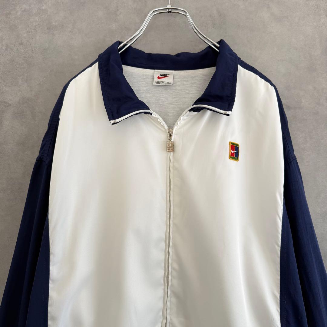 90sヴィンテージ OLD NIKE ナイキ テニスロゴ ナイロンジャケットXL