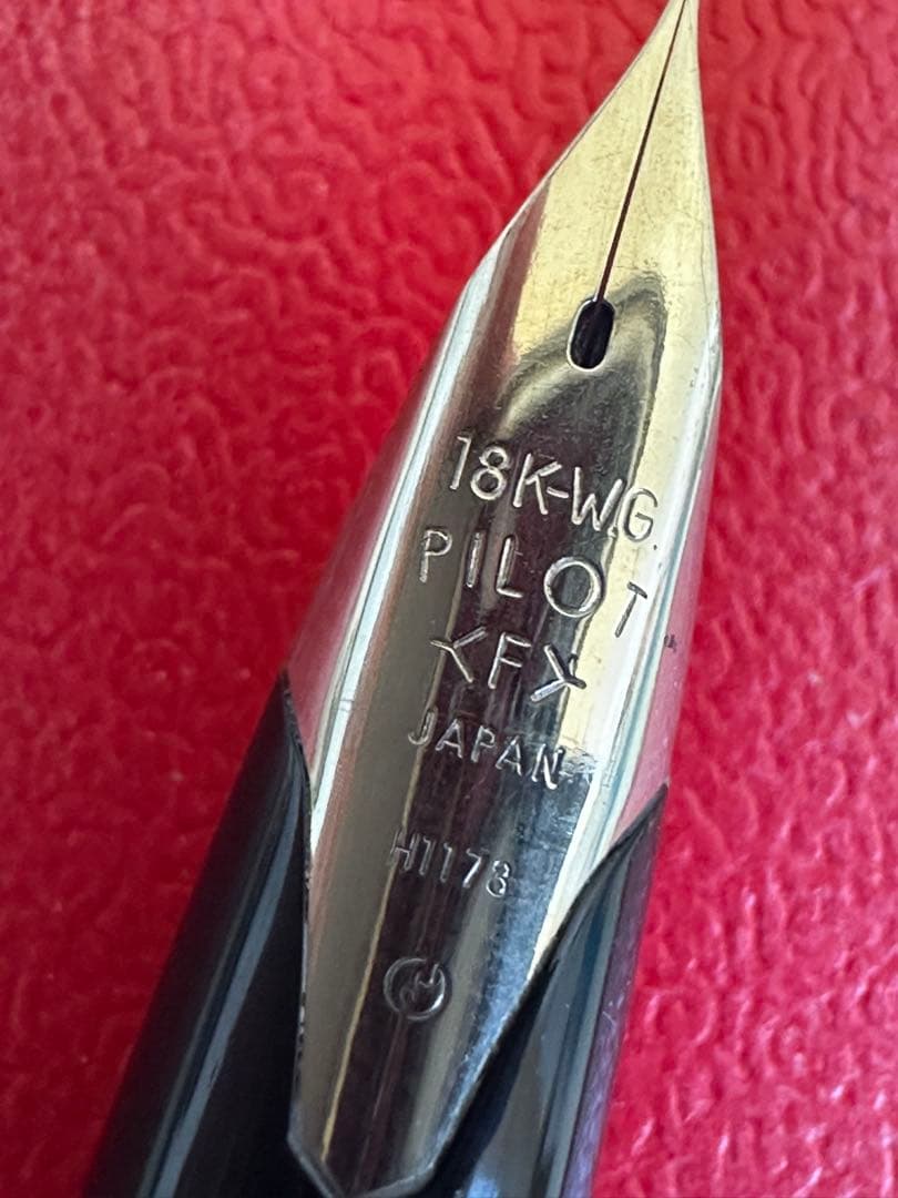 PILOT 万年筆 18K-WG ケース付き カスタム　ストライプ