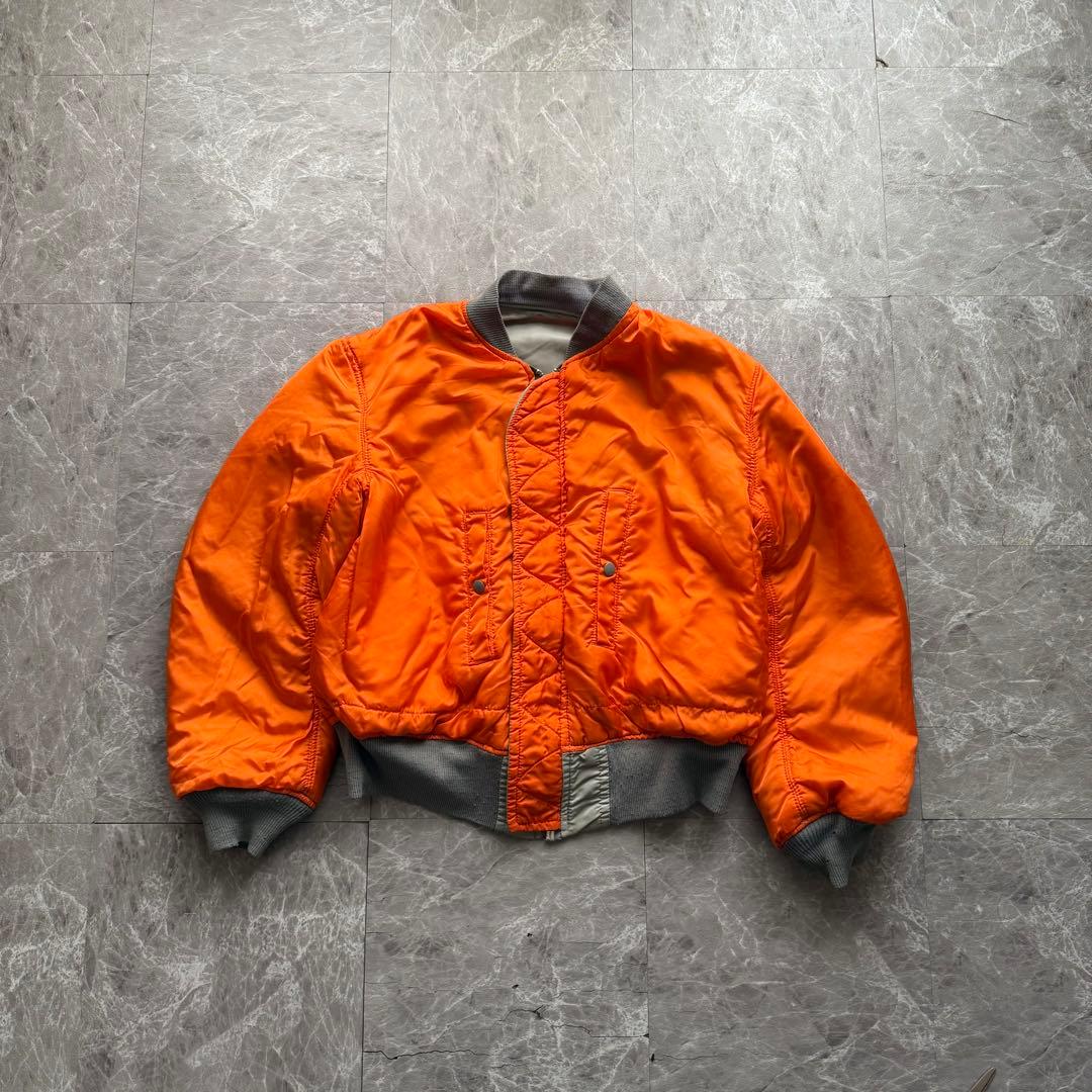 USA製 ALPHA MA-1フライトジャケット 短丈　ボンバー　中綿