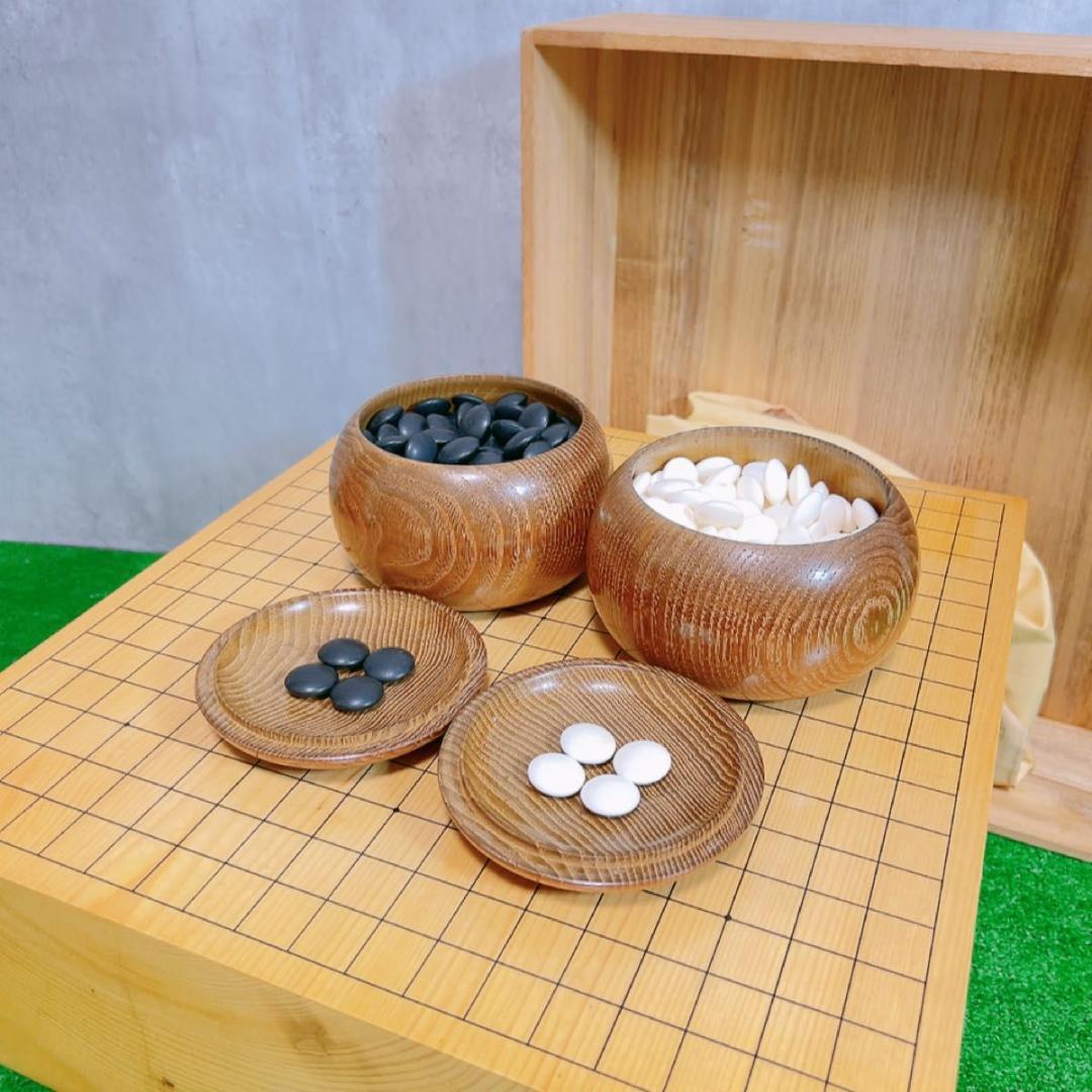 囲碁 碁盤 本榧 蛤 碁石 碁笥 セット 高級 へそ有り 一枚板