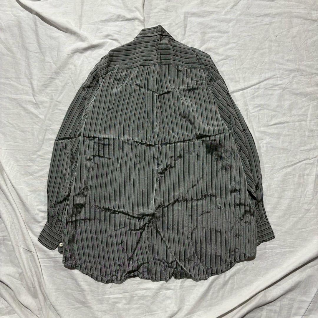 COMME des GARÇONS HOストライプ長袖シャツ グレー系
