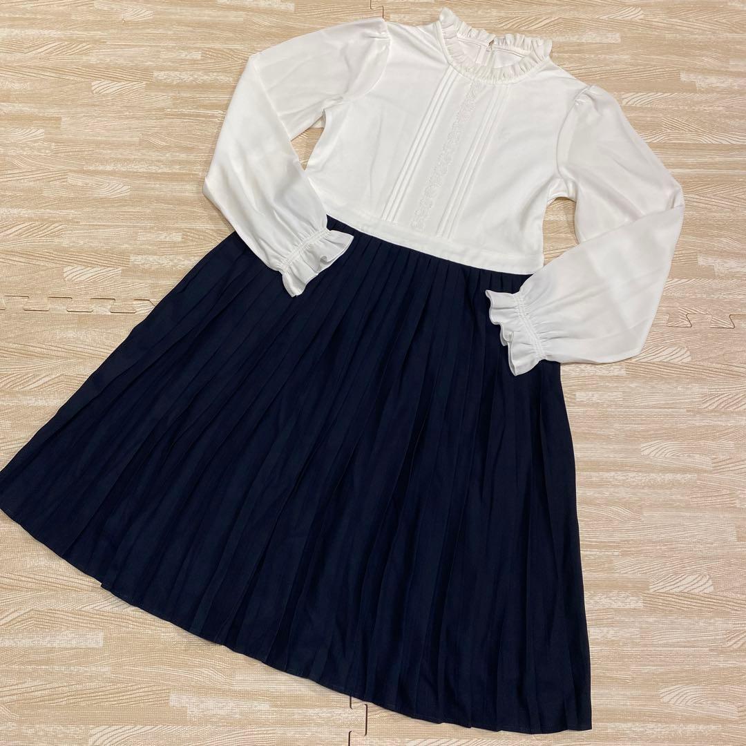 新品　160★組曲★卒服　グレンチェックジャケット&プリーツワンピース セット