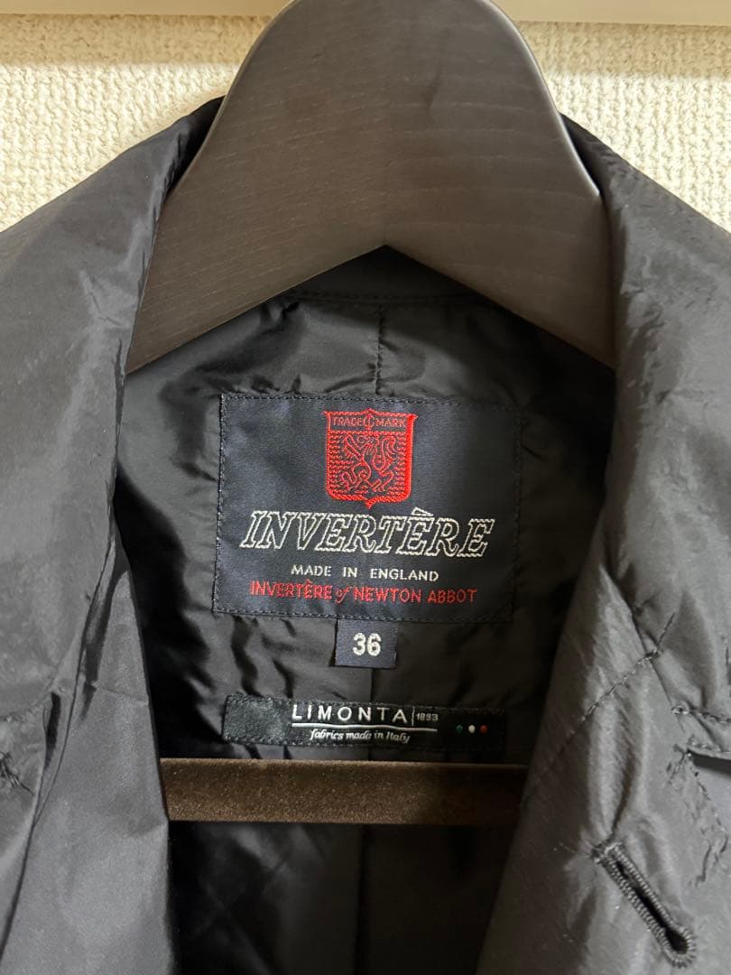 INVERTERE Limonta ステンカラーコート ブラック 36