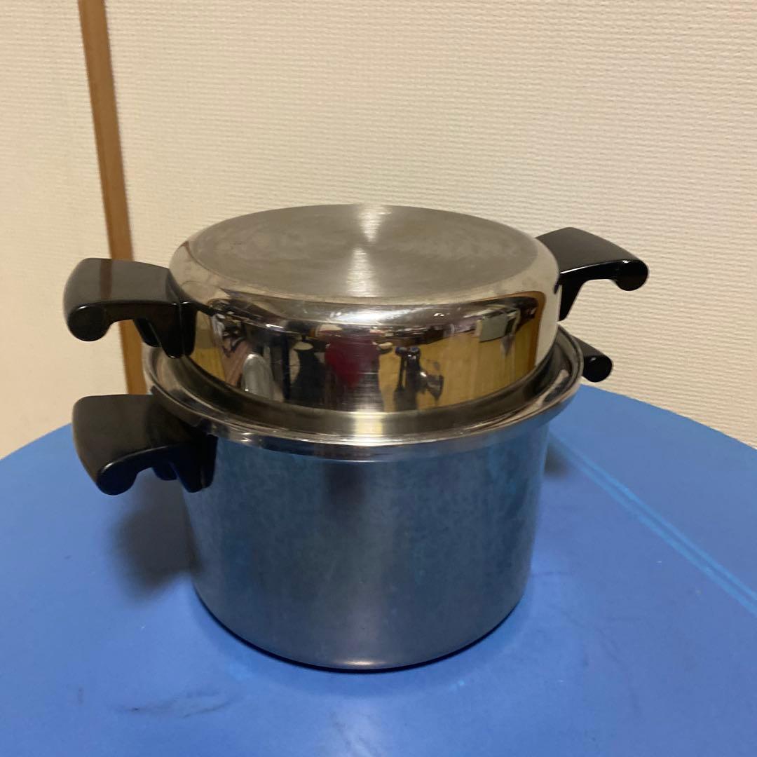 アムウェイステンレススチール シチュー鍋無水鍋寸胴鍋 蓋付き