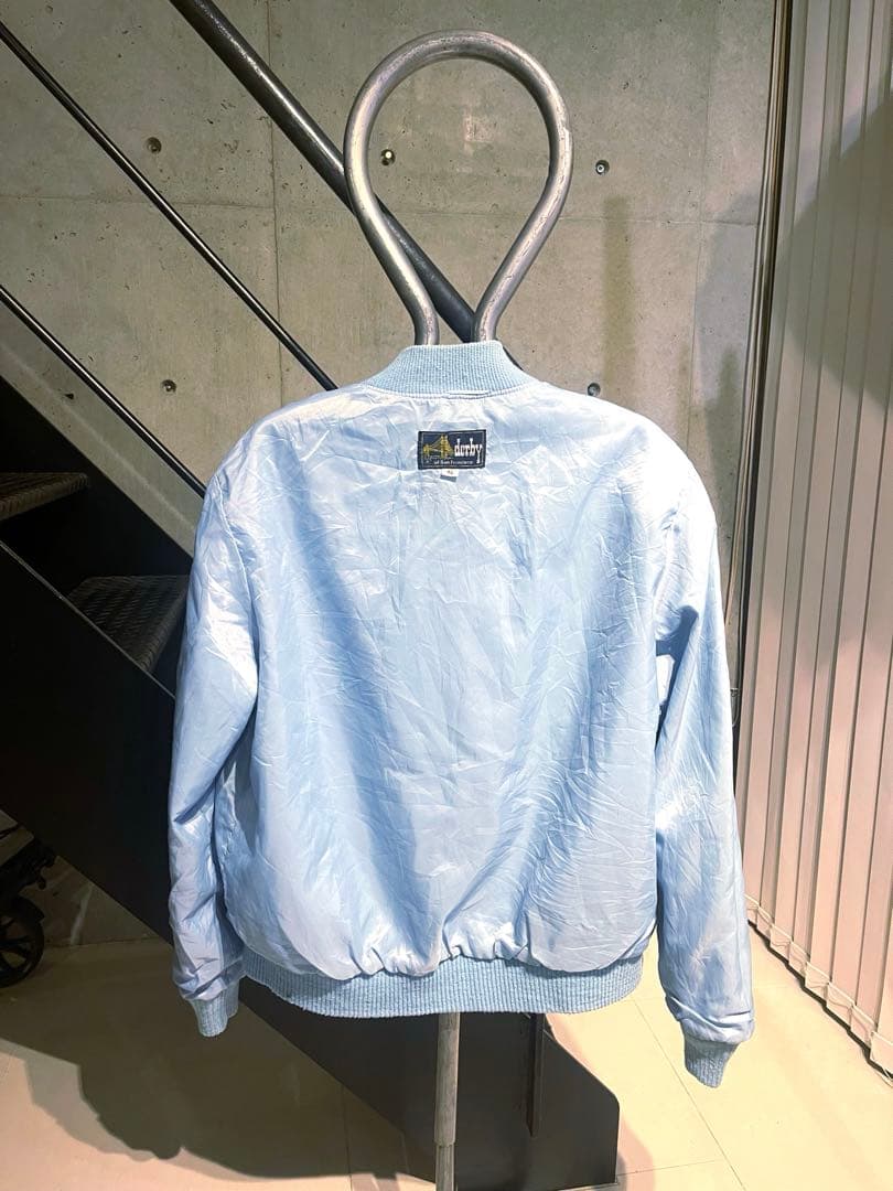 70sダービージャケット　derby of san francisco 水色