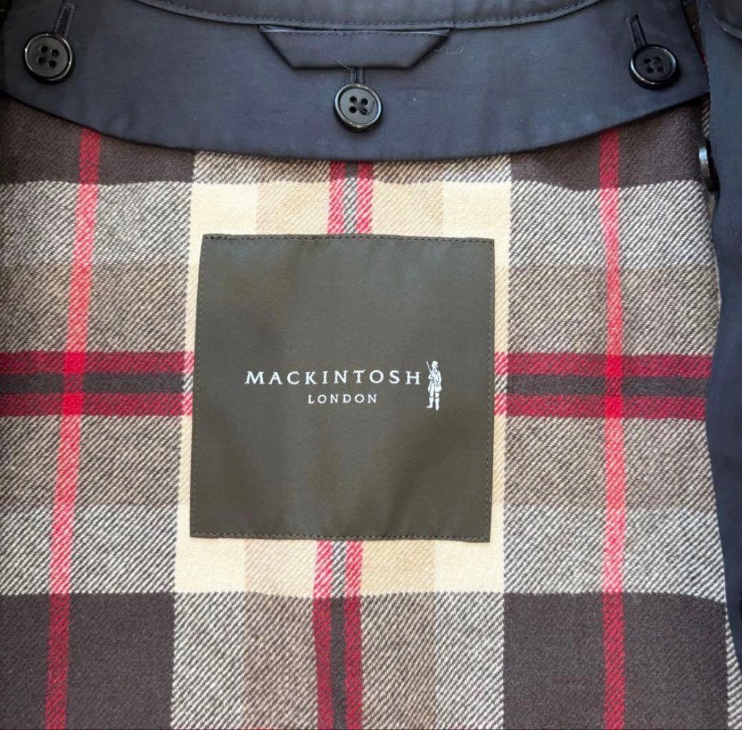 MACKNTOSH LONDON ゴム引きコート ライナー付ブラック 38