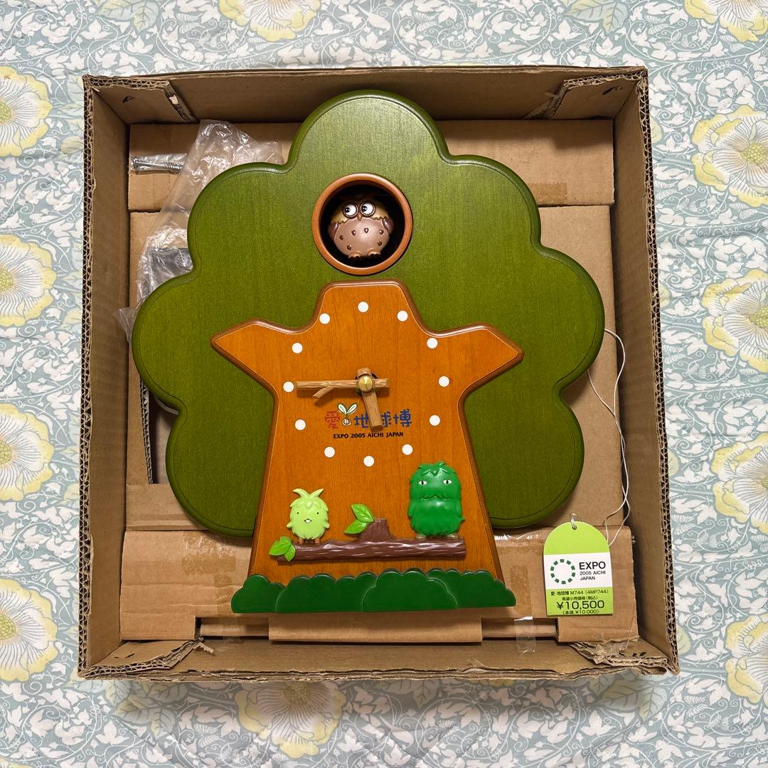 愛 地球博　モリゾー　キッコロ　振り子時計、新品、シール付