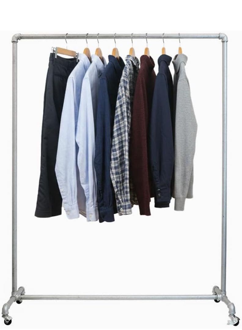 希少 業務用ハンガーラック アパレル銃器 （2セット）シルバー オシャレ別売可