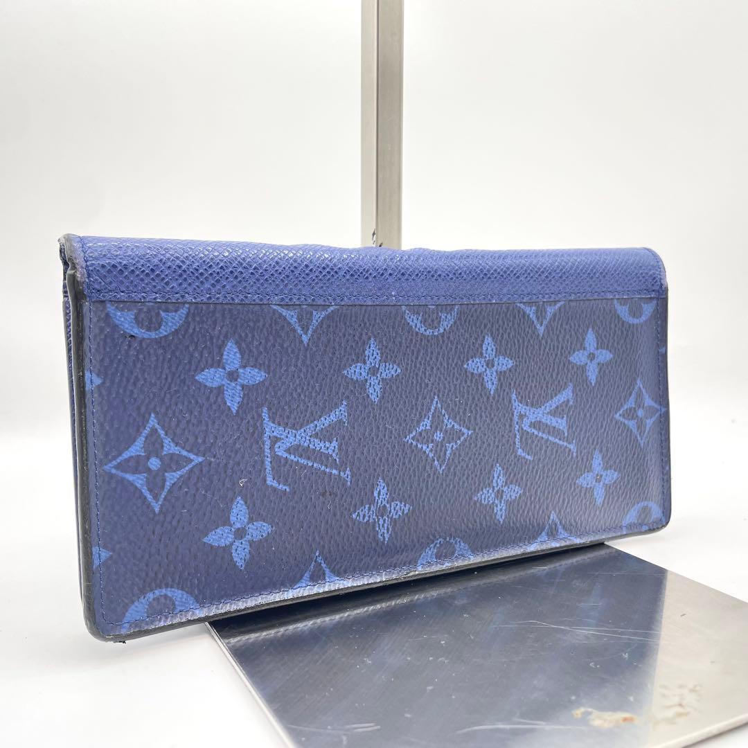 ルイヴィトン ポルトフォイユ・ブラザ 長財布 モノグラム タイガラマ ブルー