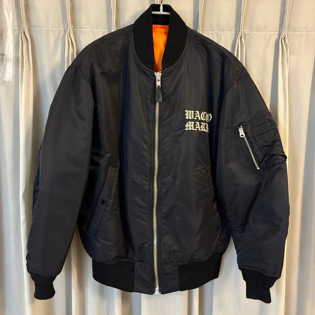 【美品】WACKOMARIAワコマリア MA-1 2022AW ブラック M