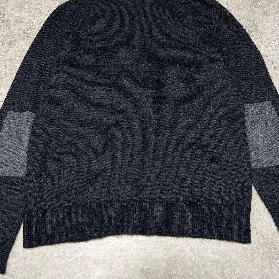 MARC JACOBS イタリア製 ブラック モヘア混カーディガン エルボー切替