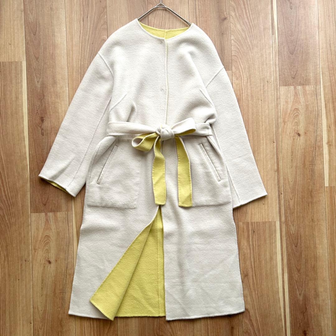 FRAY I.D✨ロイヤルジーロン リバーコート リバーシブル ノーカラーコート