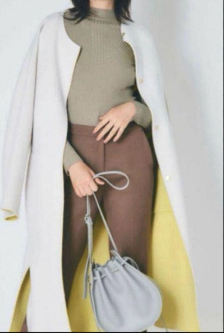 FRAY I.D✨ロイヤルジーロン リバーコート リバーシブル ノーカラーコート