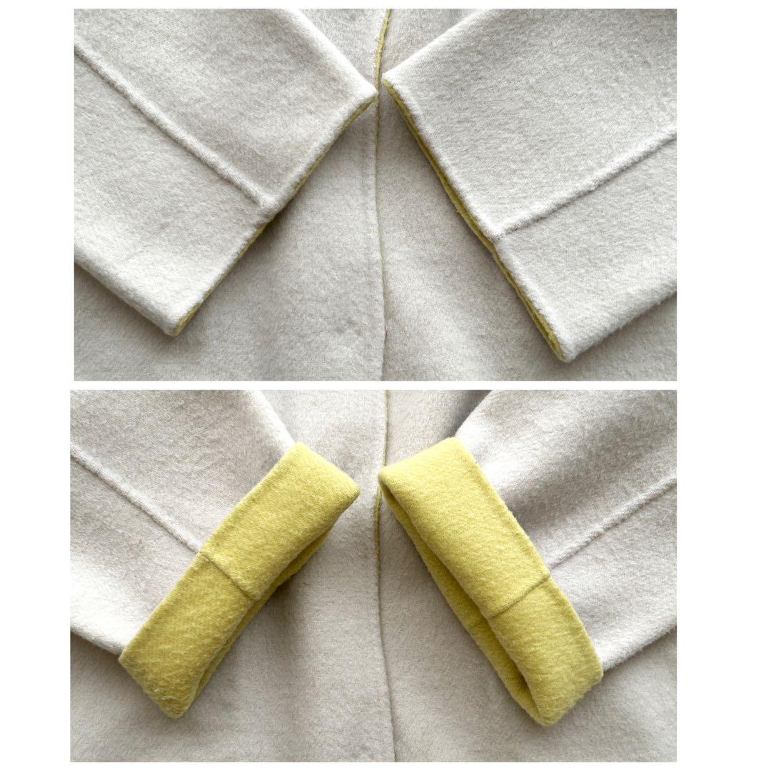 FRAY I.D✨ロイヤルジーロン リバーコート リバーシブル ノーカラーコート