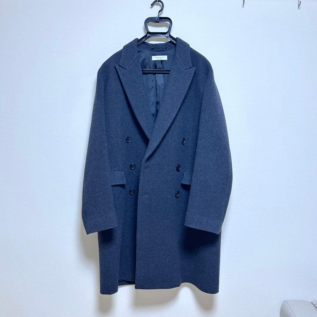 美品★UNITED ARROWS BY メルトン ダブル チェスターコート